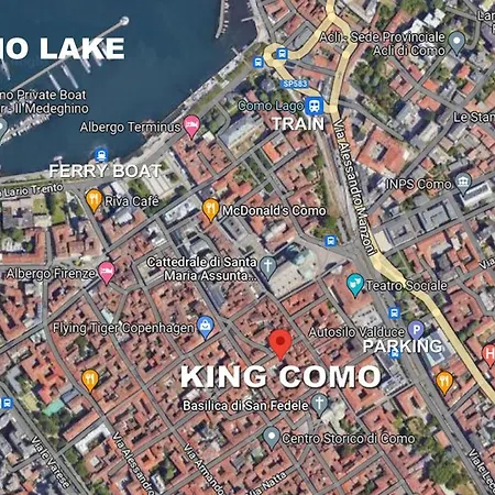 Апартаменты King Center 9 Posti Letto- Grande Terrazza - 2 Bagni Privati Комо
