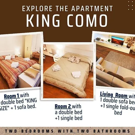 Apartamento King Center 9 Posti Letto- Grande Terrazza - 2 Bagni Privati *